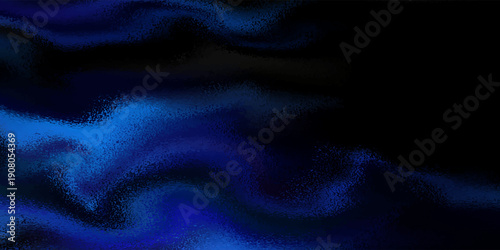 Abstract background featuring liquid blue chrome swirls with glowing electric waves and dark shadows for modern digital graphic design