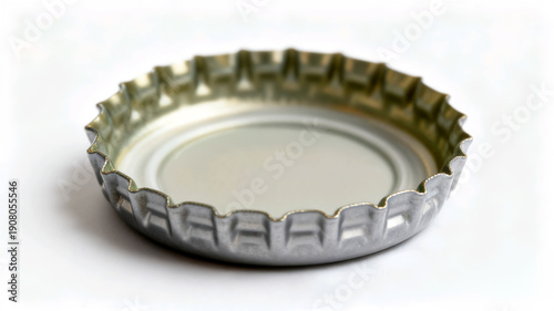 Wallpaper Mural Inside view of a silver metal crown bottle cap isolated on white background. Torontodigital.ca