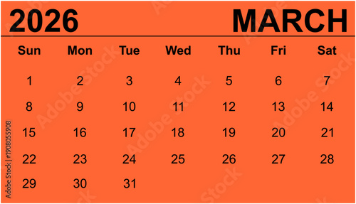 March 2026 Calendar 