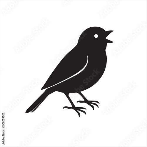 A canary bird silhouette vector style