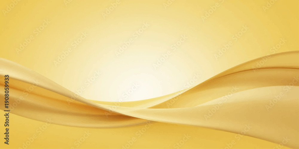 Fototapeta premium Abstract Golden Wave Background with Bright Light and Smooth Flowing Lines