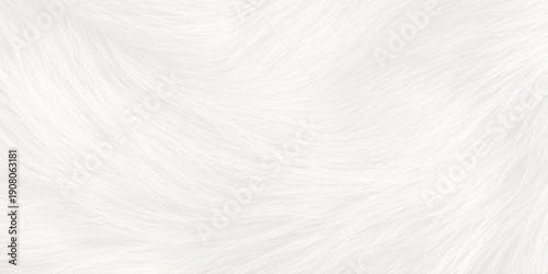 soft white fur texture with fine delicate fibers forming soft fur texture on white pattern background.