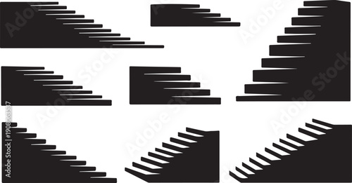 Geometric shapes with black and white abstract design elements