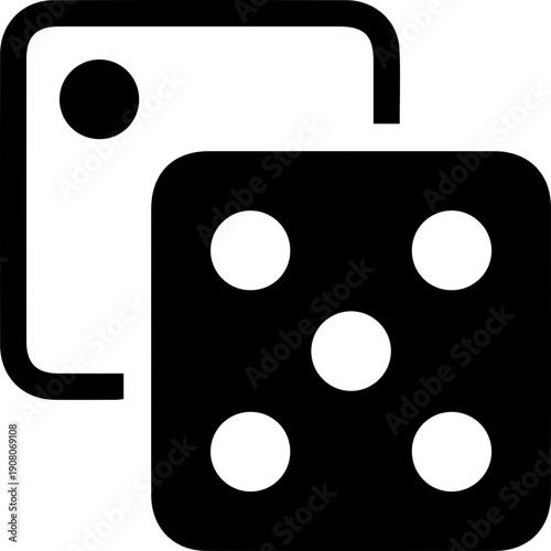 Dice Vector Icon - Board Game, Gambling, and Chance Symbol
