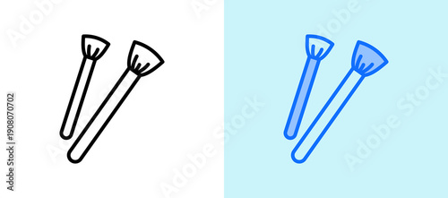Brush whiteblue icon