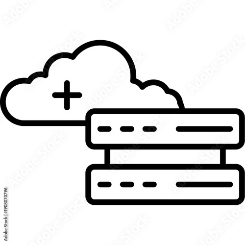 Hybrid Cloud Icon