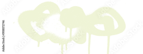 Abstract graffiti tag with dripping paint effect on a white background.
