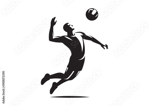 volleyball player logo silhouette vector, volleyball player jumping silhouette vector illustration, playing volleyball logo silhouette vector, volleyball sportsman logo vector silhouette logo