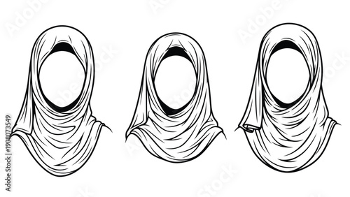 Three stylized illustrations of braided hairstyles with arrows indicating directions