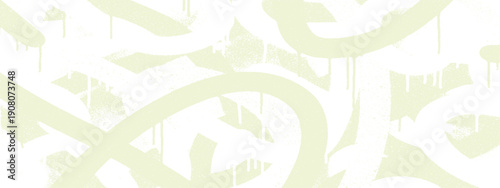 Abstract light green swirls on white background 2.