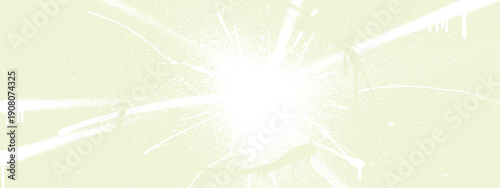 Abstract white light rays emanating from a central point on a light green background.
