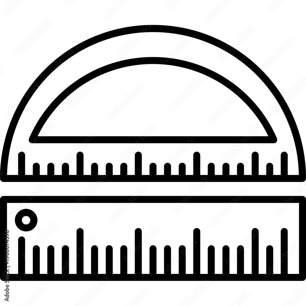 Naklejka premium Protractor Icon