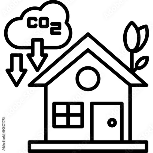 Low Carbon Home Icon