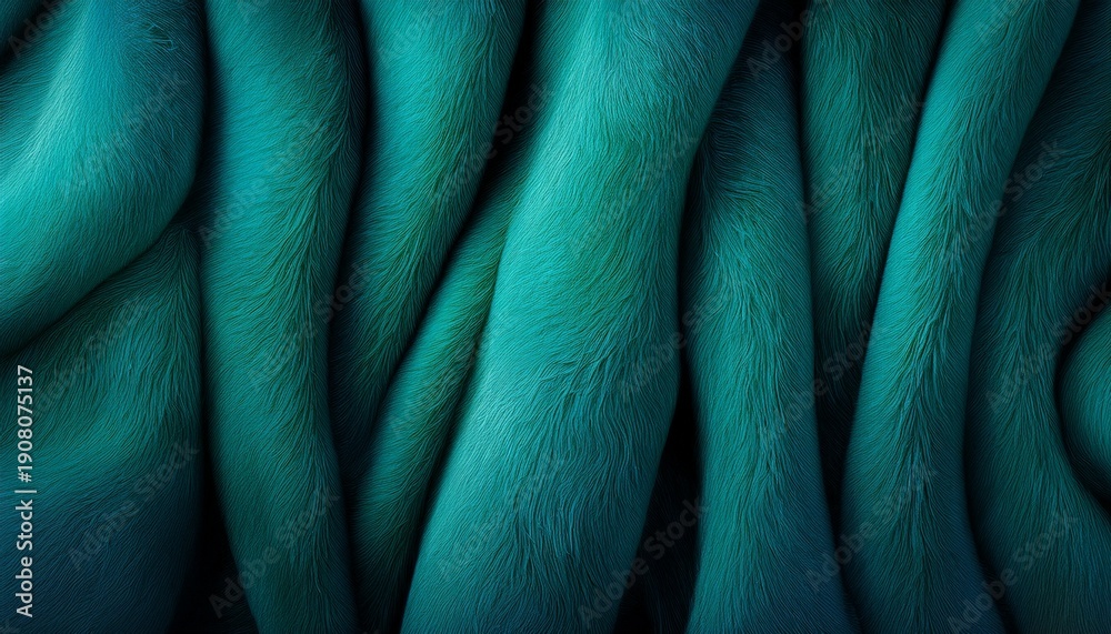 Obraz premium retro dark cyan green fleece texture background