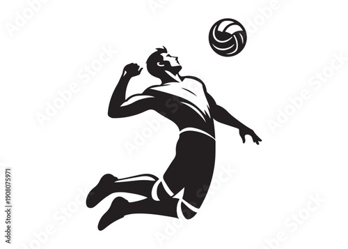 volleyball player logo silhouette vector, volleyball player jumping silhouette vector illustration, playing volleyball logo silhouette vector, volleyball sportsman logo vector silhouette logo