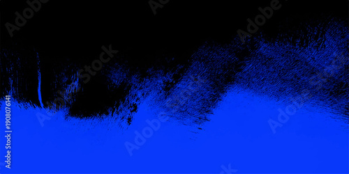 An abstract blue watercolor background features artistic ink splashes and a colorful paint splatter pattern on a grunge paper texture for a decorative wallpaper design