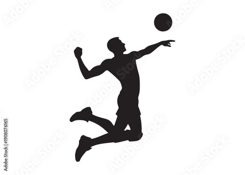 volleyball player logo silhouette vector, volleyball player jumping silhouette vector illustration, playing volleyball logo silhouette vector, volleyball sportsman logo vector silhouette logo