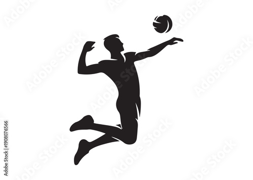 volleyball player logo silhouette vector, volleyball player jumping silhouette vector illustration, playing volleyball logo silhouette vector, volleyball sportsman logo vector silhouette logo