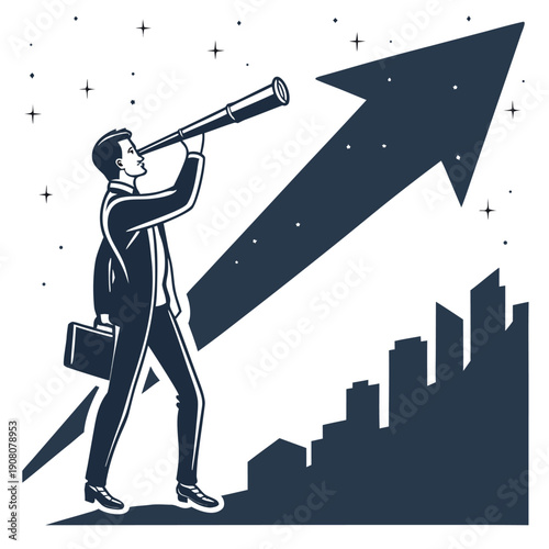 Vector illustration of a pirate man holding a sword in a bold black silhouette cartoon style