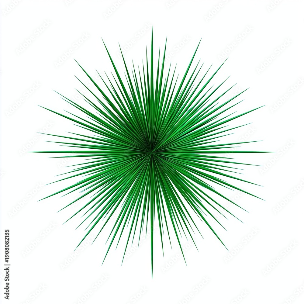 Fototapeta premium Vibrant Green Starburst Design for Background
