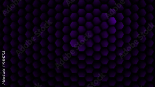 Abstract background pattern featuring three different colors of glowing hexagonal shapes creating a seamless loop