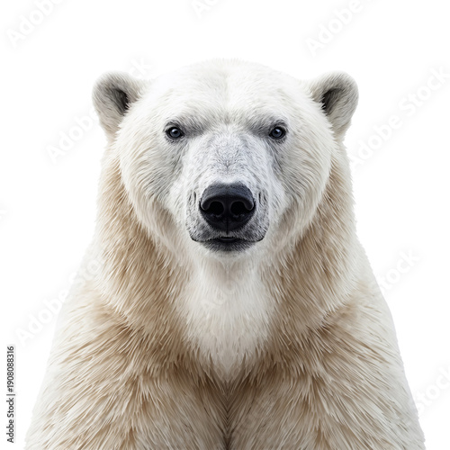 Polar Bear Poses for a Close-Up Photo in Its Habitat During the Day