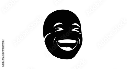 Black Comedy Tragedy Theater Mask 4.