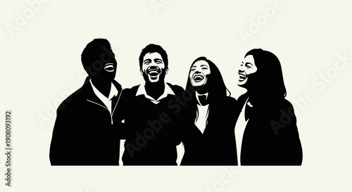 Group of Business People Laughing.