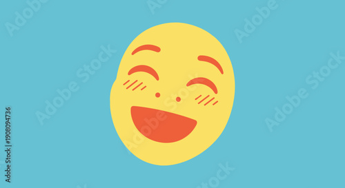 Yellow Smiling Face Emoji Blushing.
