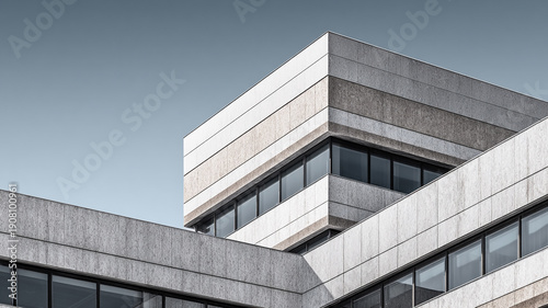 architecture of minimal modern building.