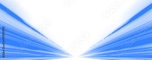 Futuristic neon laser blue lines stream through city highway road traffic. Light motion wave forms energy trail and clear glowing direction. Winter air shapes atmosphere. PNG vector.