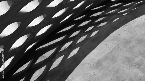 Abstract architectural shadow pattern.