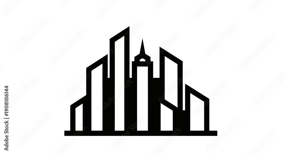 Obraz premium Modern cityscape graphic design