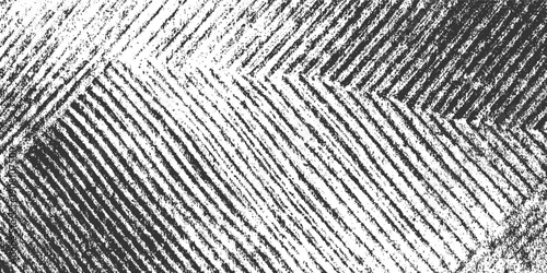Black and white diagonal striped pattern with geometric shapes and rough texture