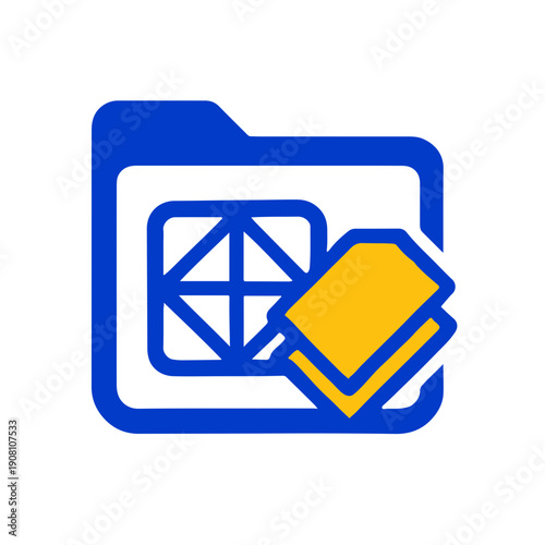 Dual-Tone Vector Resource Vault Icon
