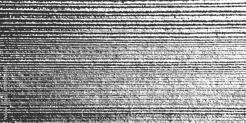 Black and white horizontal textured lines with grainy overlay effect abstract background