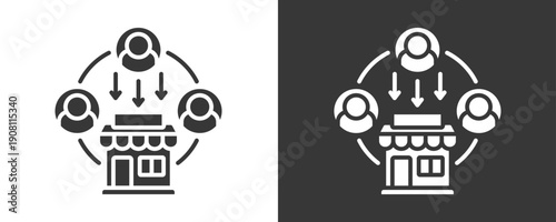 Outreach Icon Set Vector Collection Isolated In Black And White