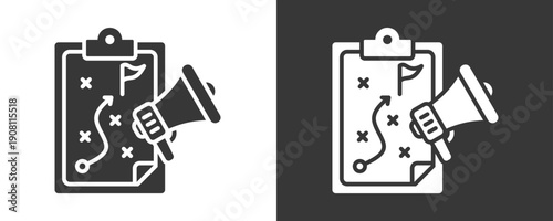 Strategy Icon Set Vector Collection Isolated In Black And White