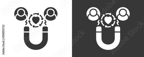 Customer Retention Icon Set Vector Collection Isolated In Black And White
