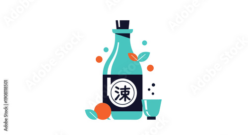 Teapot pouring beverage into cup