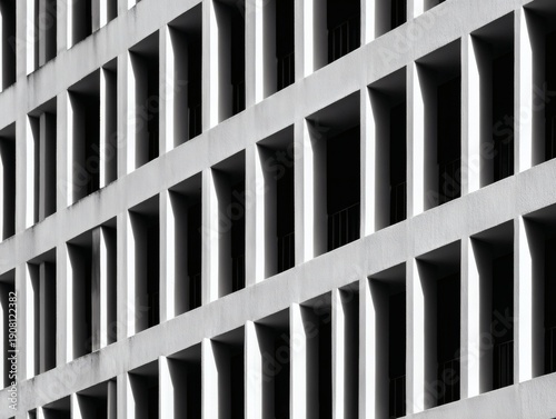 Modern Black and White Architectural Lines with Strong Geometry and Minimal Contrast Design for Abstract Background