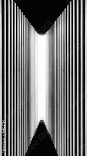 Modern Black and White Architectural Lines with Strong Geometry and Minimal Contrast Design for Abstract Background