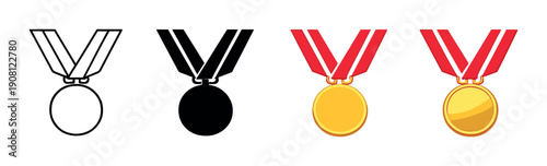 Glowing gold medals on gradient background