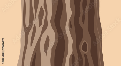 Brown Wooden Tree Trunk Closeup Texture.