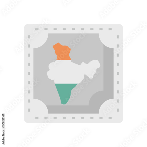 Indian Stamp Vector Icon which can easily modify or edit