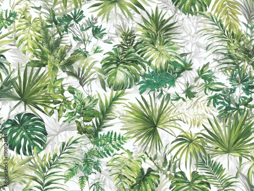 Tropical Green Leaf Texture with Natural Light and Moist Surface for Botanical and Eco Design Concepts