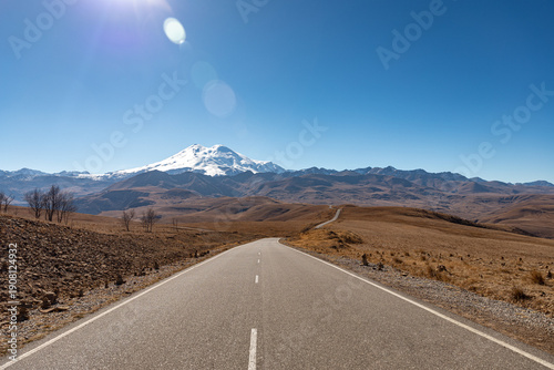 beautiful road in the Caucasus Mountains, landscape