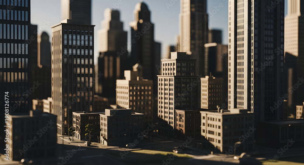 Obraz premium the buildings are tall