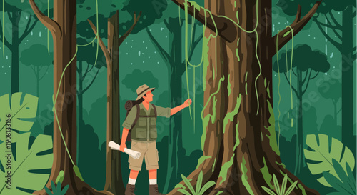 Scenic natural landscape with mountains, forest, and dramatic sky