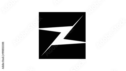 Free Download Abstract Black and White Geometric Shape, Modern Design Element, Sharp Lines - GFXLoad